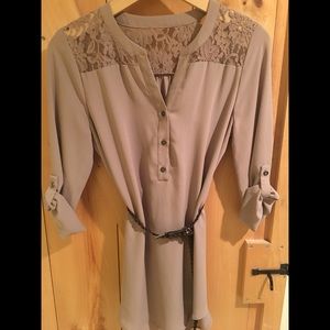 Belted Tunic- Taupe
